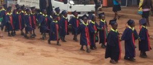 Tiny-tots graduating in Kabale