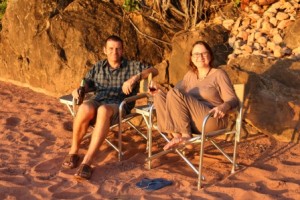 Sun-downer drinks on Jacobsen's beach