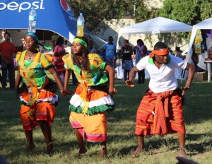 Apparently a Tanzanian tradition - dancing with a bottle on your head!