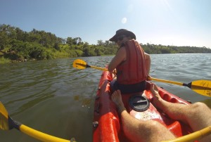 Nile Kayaking... avoiding the rapids!