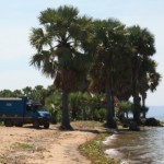 Cuthbert 'chilling out' by Lake Albert