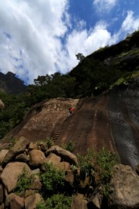 Climbing in Drakensberg South Africa