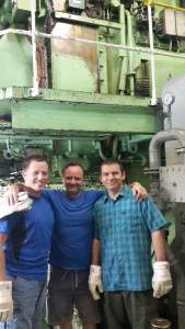 Brit boys visit the engine room