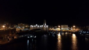 First sight of the Montevideo skyline