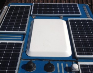 The removable 5th solar panel at the back of the roof 