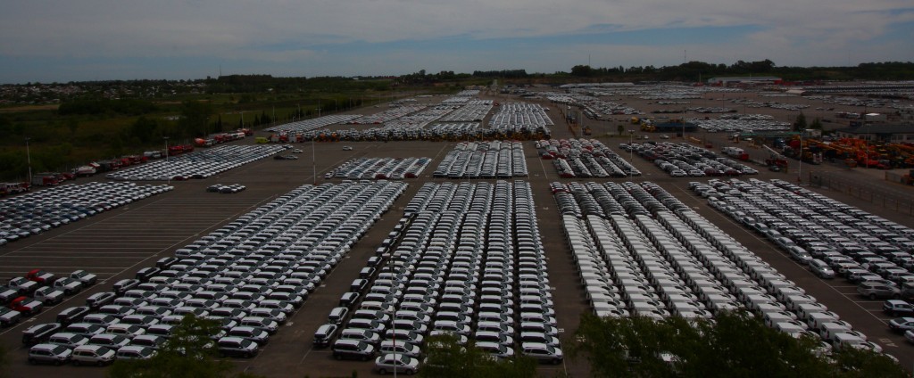 Zarate dockside. This is what it's all about: schlepping new cars around the world