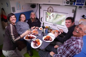 Christmas dinner in Burt the Truck