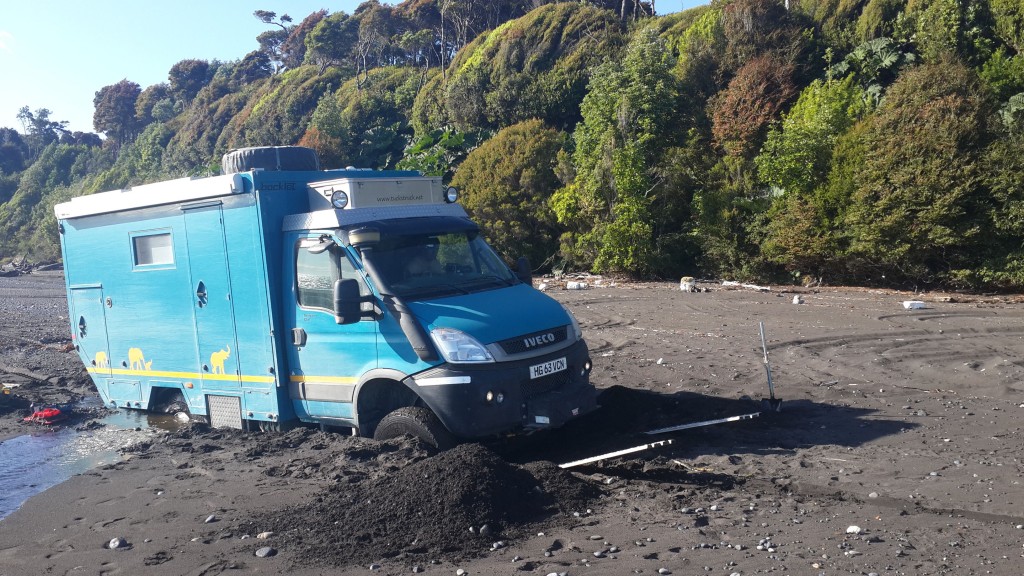 stuck on a beach