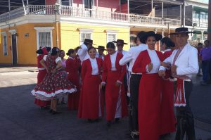 Locals dressing up for Navy Day - not exactly 'on-theme'!