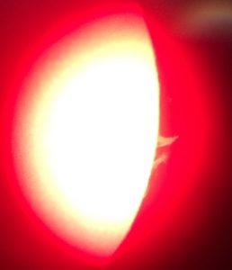 Solar flare - through the telescope