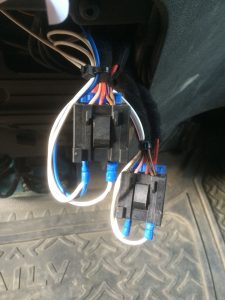 Connections in the cab to the relay holders.