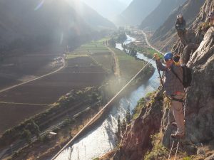 rope bridge natura vive Sacred Valley Peru