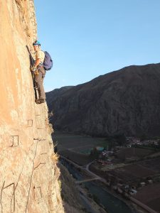 rock climbing natura vive Sacred Valley Peru