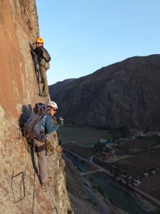 rock climbing natura vive Sacred Valley Peru