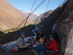 skylodge breakfast Sacred Valley Peru