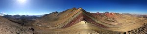 Rainbow mountain panorama