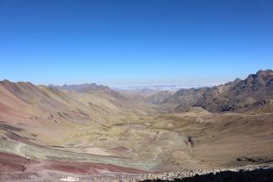 view from rainbow mountain peru