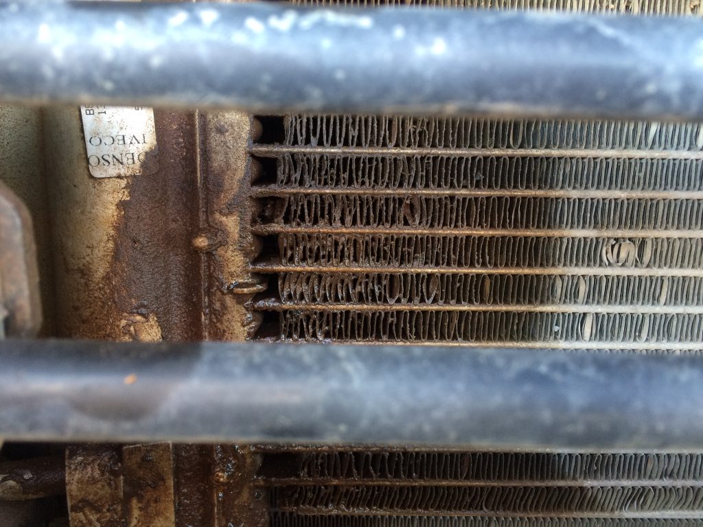 The leaking AC radiator