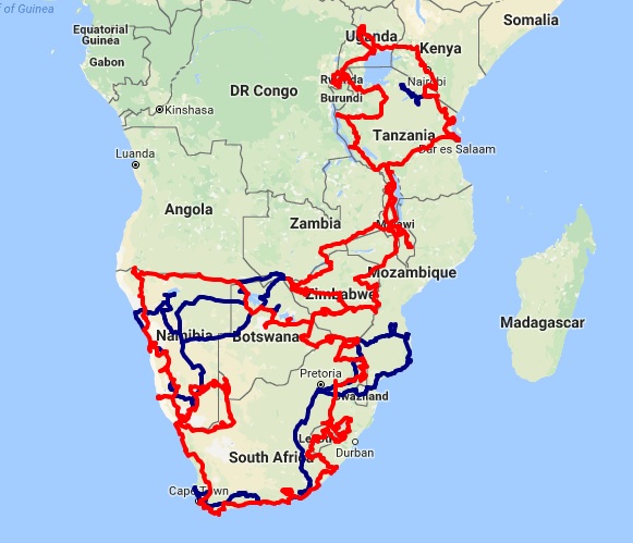 Africa Route Map