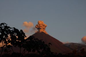 reventador erupting