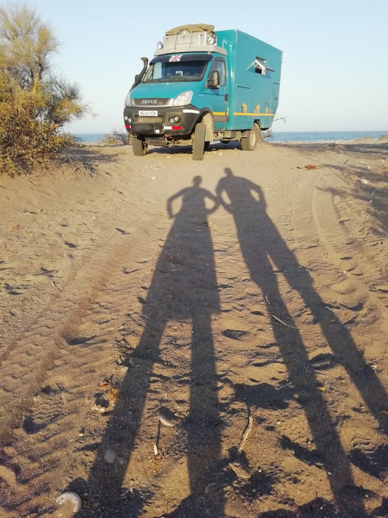 baja california beach shadows