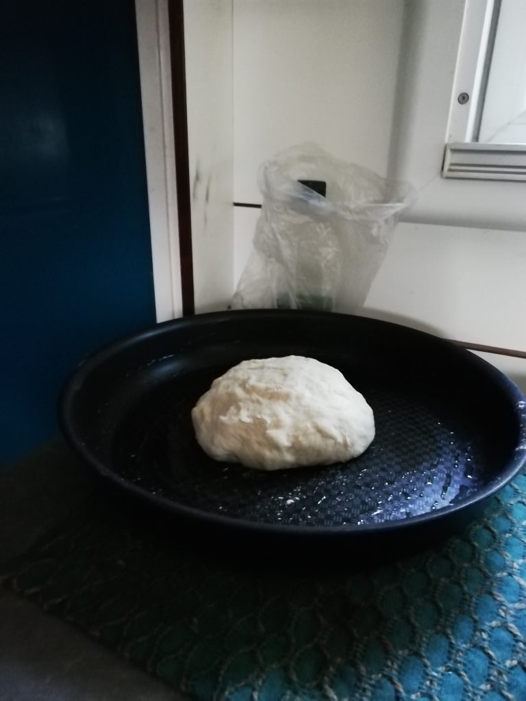 simple sourdough bread in pan