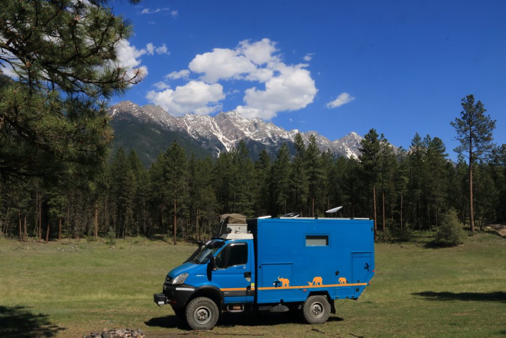 iveco daily 4x4 wildcamping in the rockies BC Canada