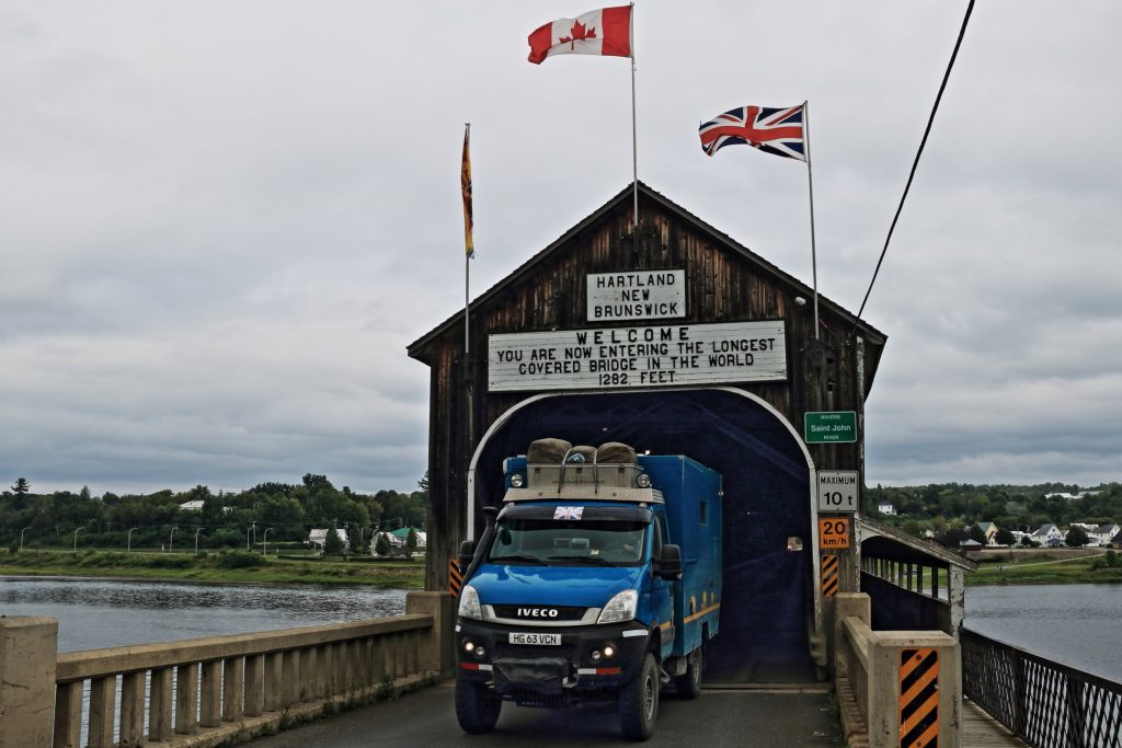 Overlanding the Maritimes Hartland covered bridge