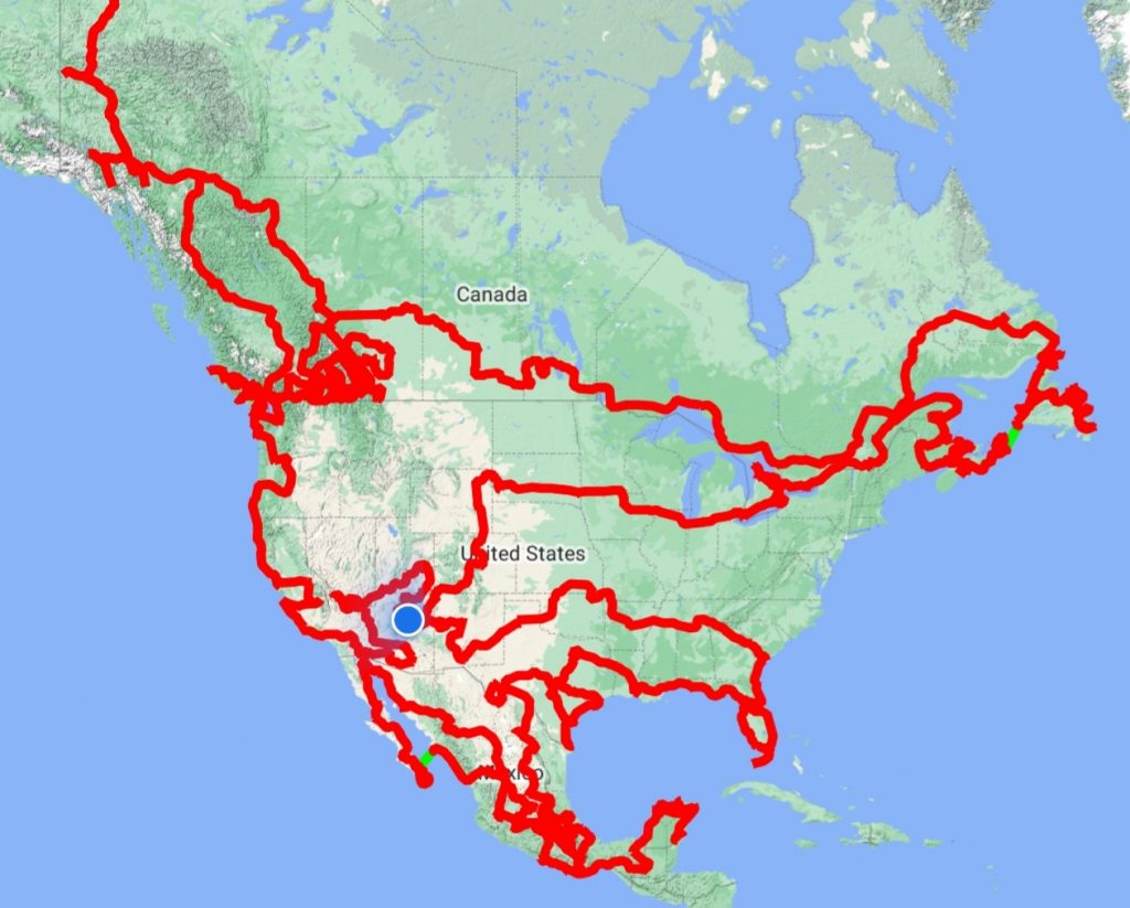 overlanding route map north america