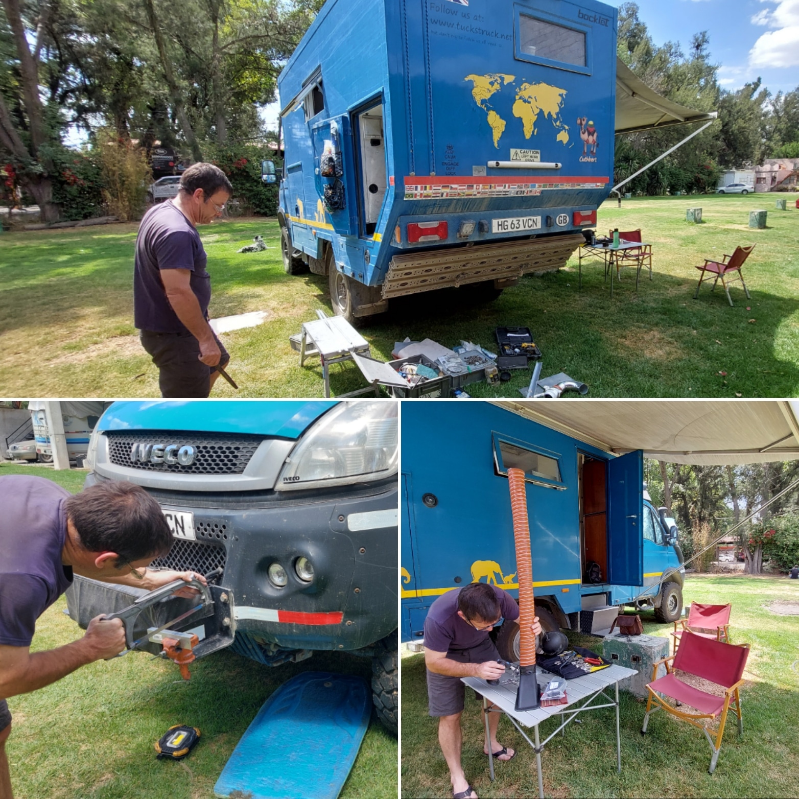 overlanding truck maintenance day