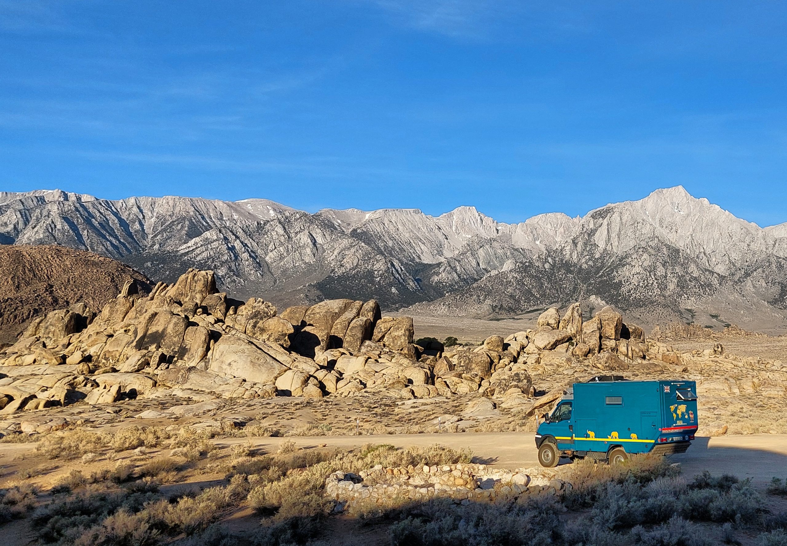 overland truck in alabama hills