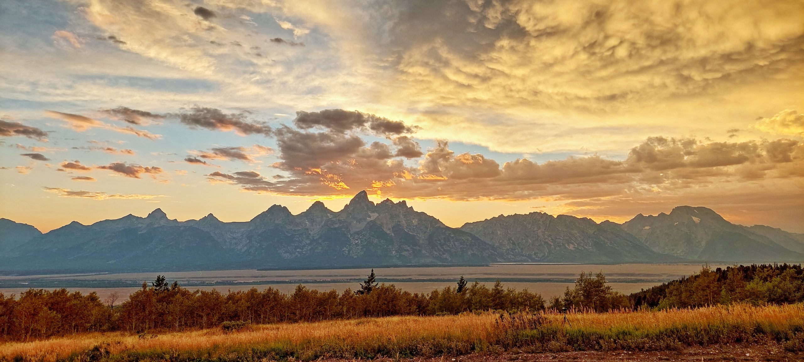 overlanding national parks - Grand Teton view from camp