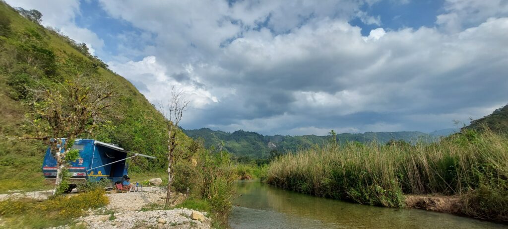 wild camping in Guatemala