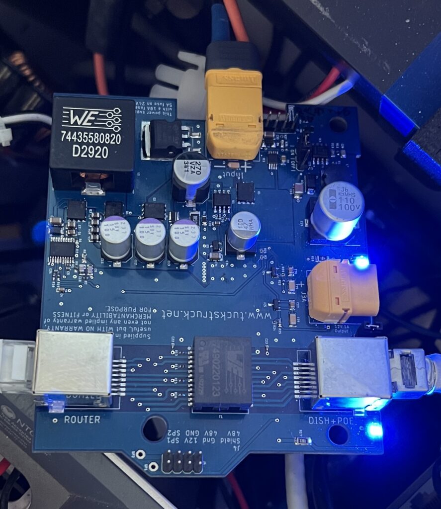 Starlink DC Power Supply POE Injector running in POE mode